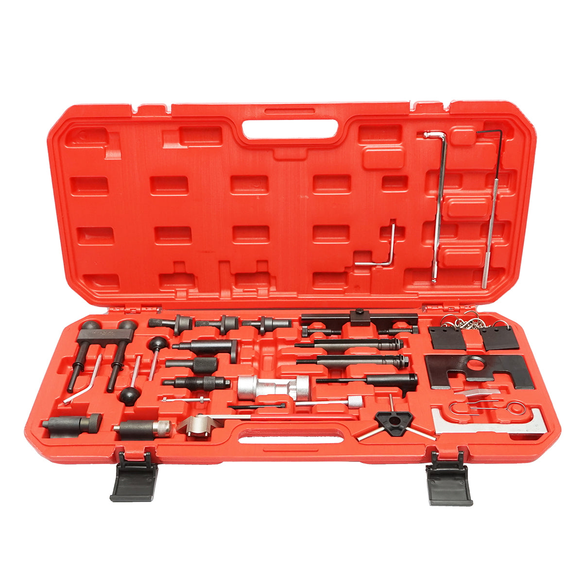 VW, Audi, Seat, Skoda timing belt locking and fixing tool kit for gasoline and diesel 34 pieces Breckner Germany